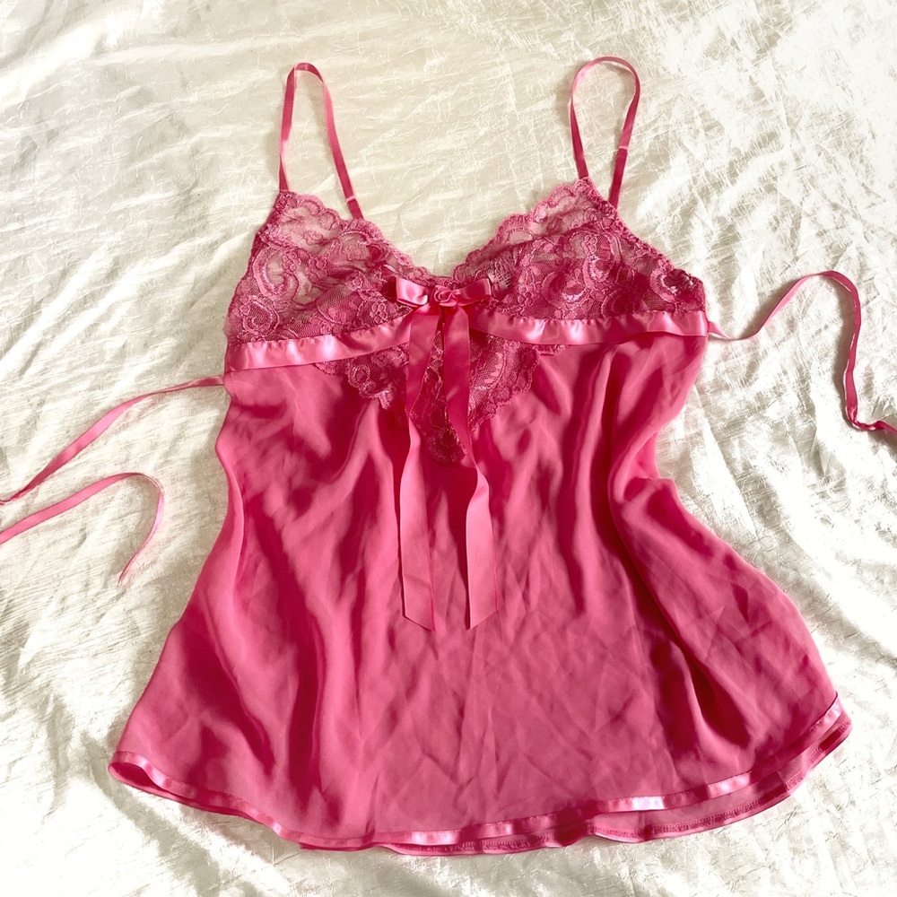 Bubblegum pink lingerie cami top - Picture 4 of 12